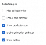 Deeper Customisation for Collection Squares (Landing Page)